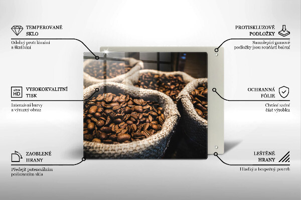 Tocător de bucătărie Pungi cu boabe de cafea