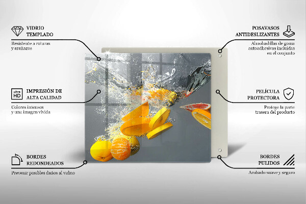 Tocător de bucătărie Lămâi în apă