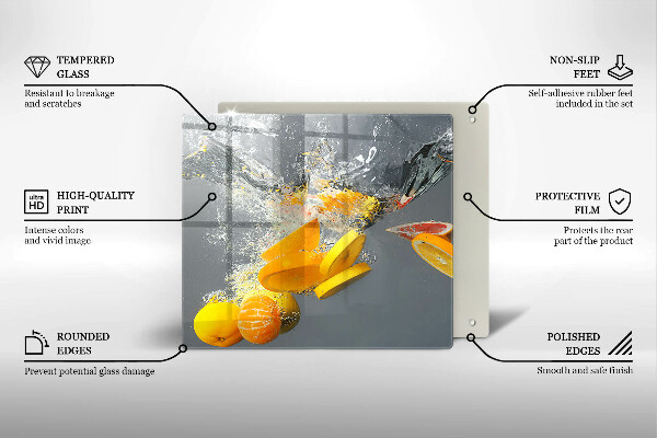 Tocător de bucătărie Lămâi în apă