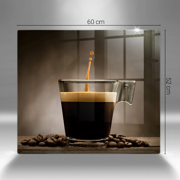 Tocător de bucătărie Sticlă și boabe de cafea
