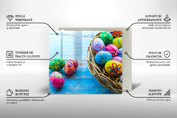 Tocător din sticlă Ouă de Paște Ouă de Paște