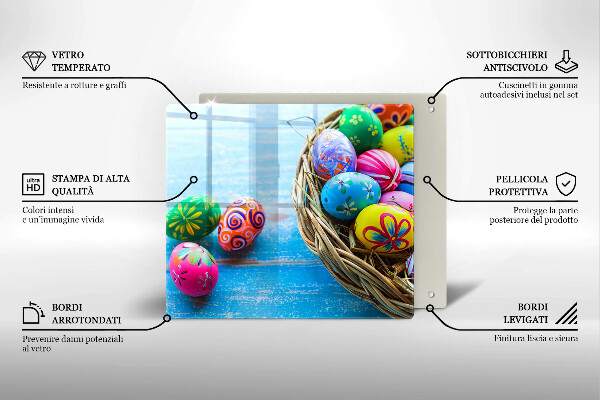 Tocător din sticlă Ouă de Paște Ouă de Paște