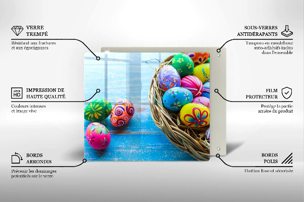 Tocător din sticlă Ouă de Paște Ouă de Paște