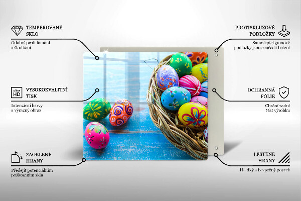 Tocător din sticlă Ouă de Paște Ouă de Paște