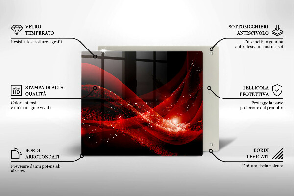 Tocător din sticlă Abstracția modernă
