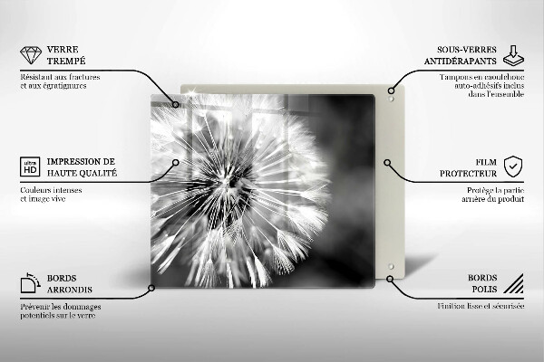 Tocător din sticlă O păpădie delicată