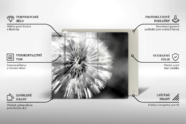 Tocător din sticlă O păpădie delicată
