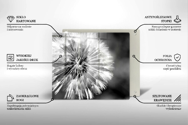 Tocător din sticlă O păpădie delicată