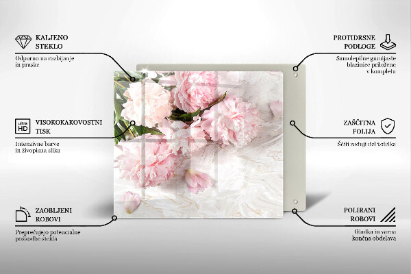 Tocător din sticlă Flori delicate de trandafiri