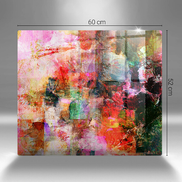 Tocător din sticlă Abstracția vopselei