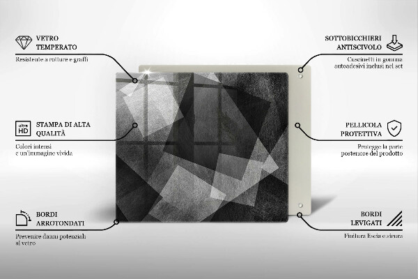 Tocător de bucătărie Abstracția geometrică