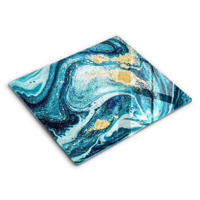 Tocător de bucătărie Abstracția aurului albastru