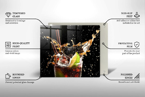 Tocător din sticlă Bea cu gheata