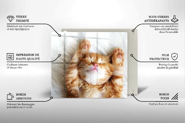 Tocător din sticlă Pisicuță drăguță