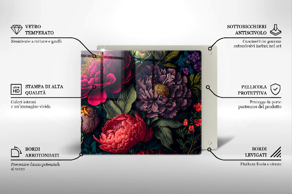 Tocător de bucătărie Flori frumoase