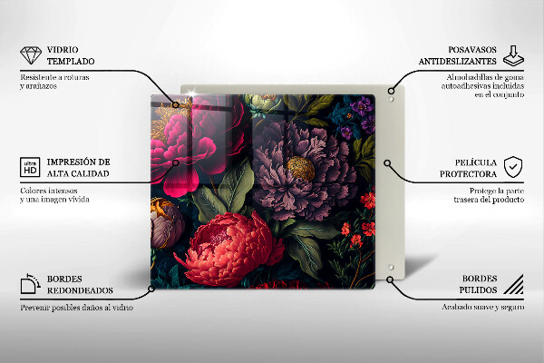 Tocător de bucătărie Flori frumoase