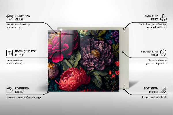 Tocător de bucătărie Flori frumoase