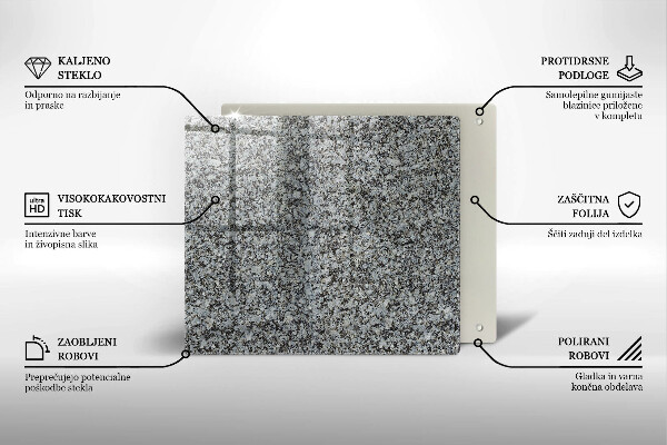 Tocător din sticlă Textura de piatră