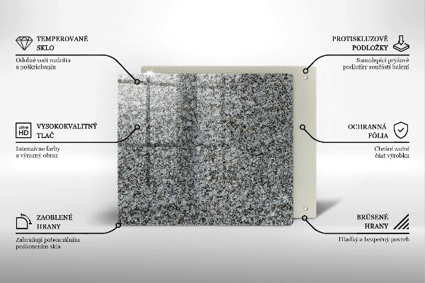 Tocător din sticlă Textura de piatră