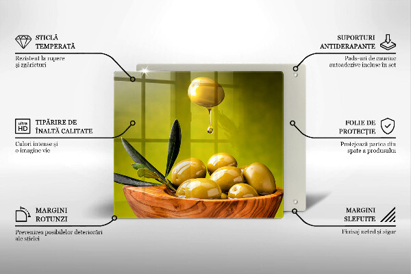 Tocător din sticlă Măsline gustoase