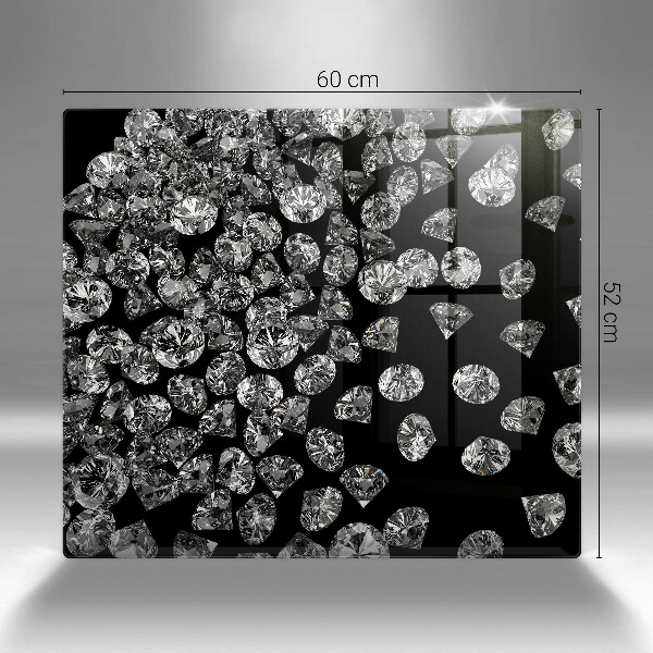 Tocător din sticlă Diamante diamante