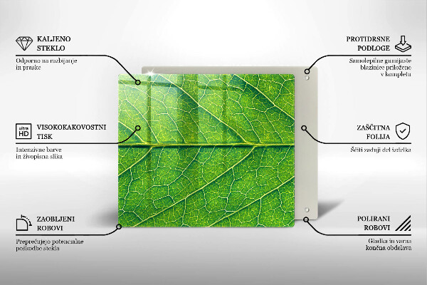 Tocător din sticlă Venele frunzelor naturii