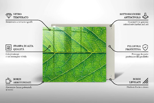 Tocător din sticlă Venele frunzelor naturii