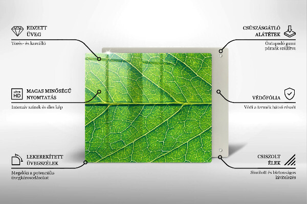 Tocător din sticlă Venele frunzelor naturii
