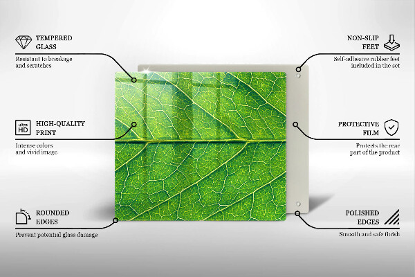 Tocător din sticlă Venele frunzelor naturii