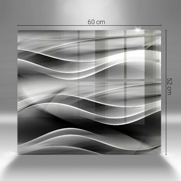 Tocător din sticlă Linii abstracte de fum