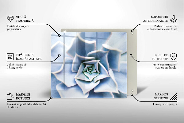 Tocător din sticlă Planta de flori
