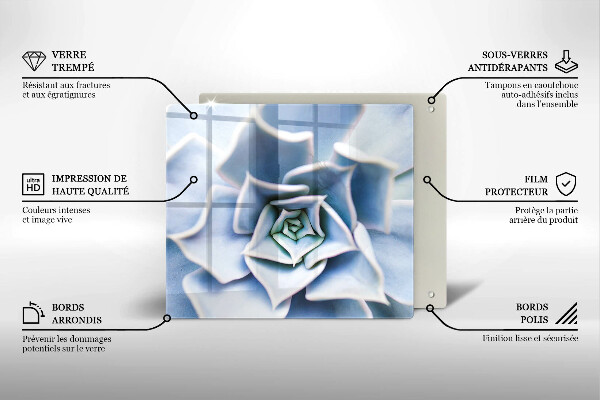 Tocător din sticlă Planta de flori