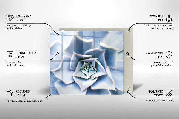 Tocător din sticlă Planta de flori