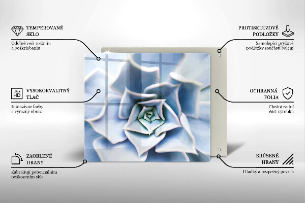 Tocător din sticlă Planta de flori