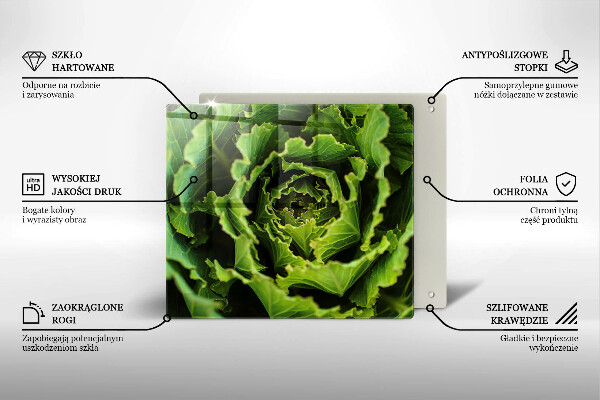 Tocător din sticlă Mănâncă frunze de salată