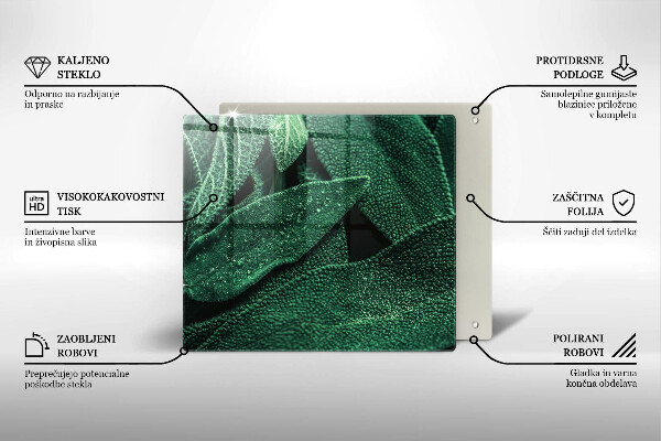 Tocător din sticlă Frunzele plantei