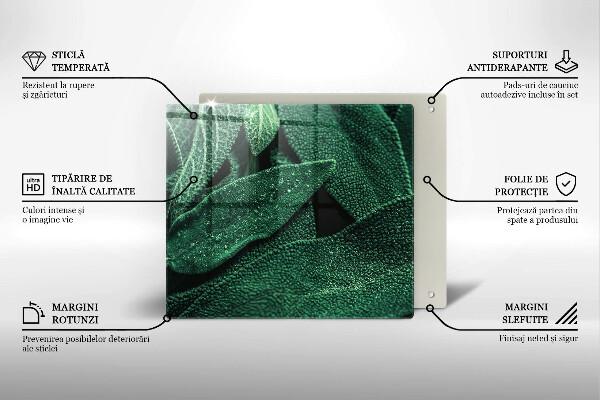 Tocător din sticlă Frunzele plantei