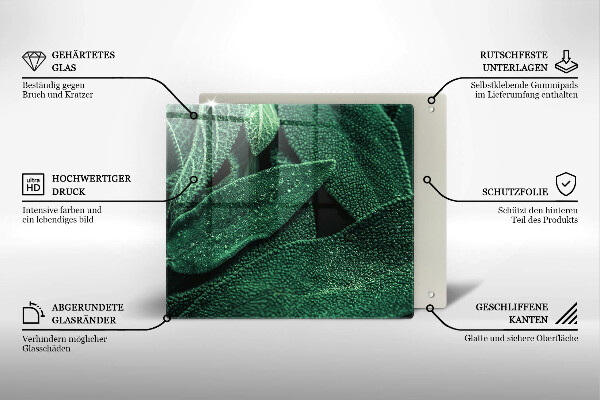 Tocător din sticlă Frunzele plantei