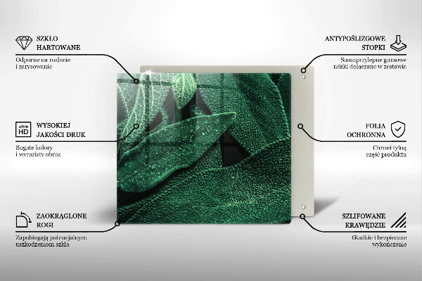 Tocător din sticlă Frunzele plantei