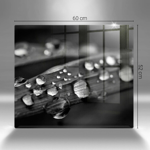 Tocător din sticlă Picături de rouă pe frunze