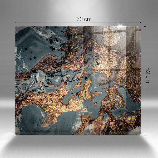 Tocător din sticlă Structură de rocă aurie