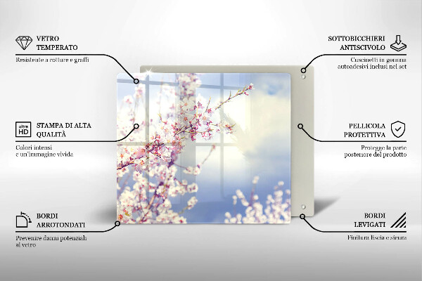 Tocător din sticlă Copac înflorit