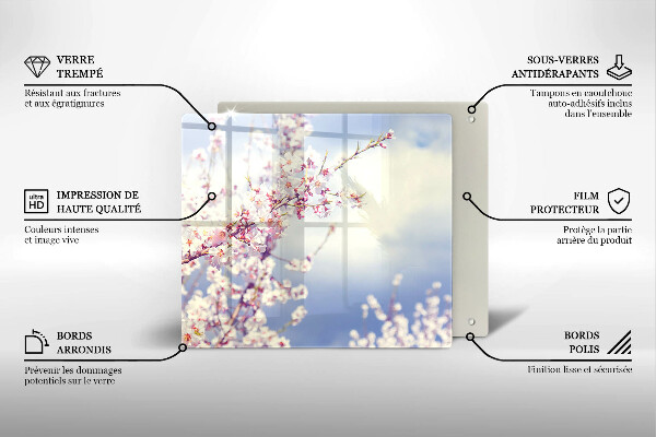 Tocător din sticlă Copac înflorit