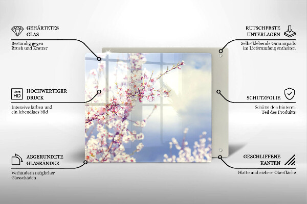 Tocător din sticlă Copac înflorit