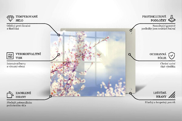 Tocător din sticlă Copac înflorit