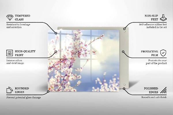 Tocător din sticlă Copac înflorit