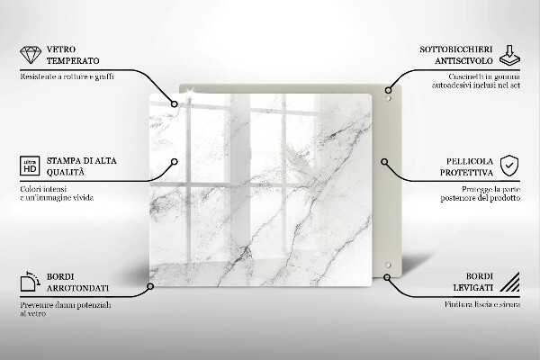 Tocător din sticlă Textura eleganta de marmura