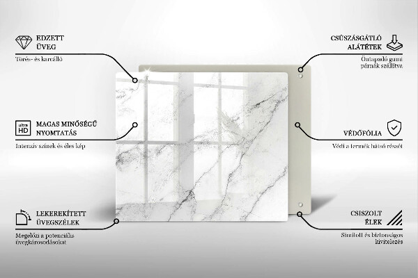 Tocător din sticlă Textura eleganta de marmura