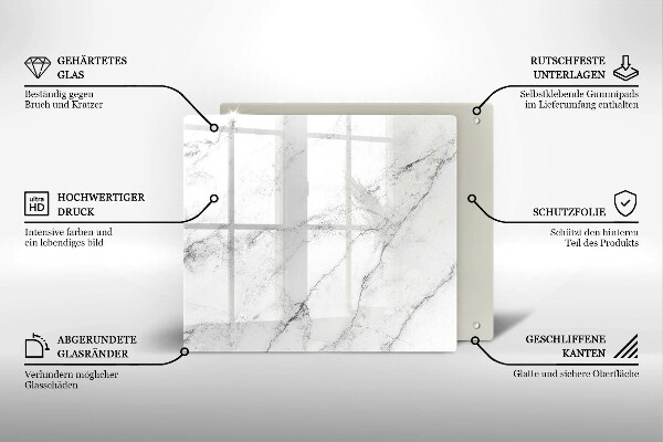 Tocător din sticlă Textura eleganta de marmura