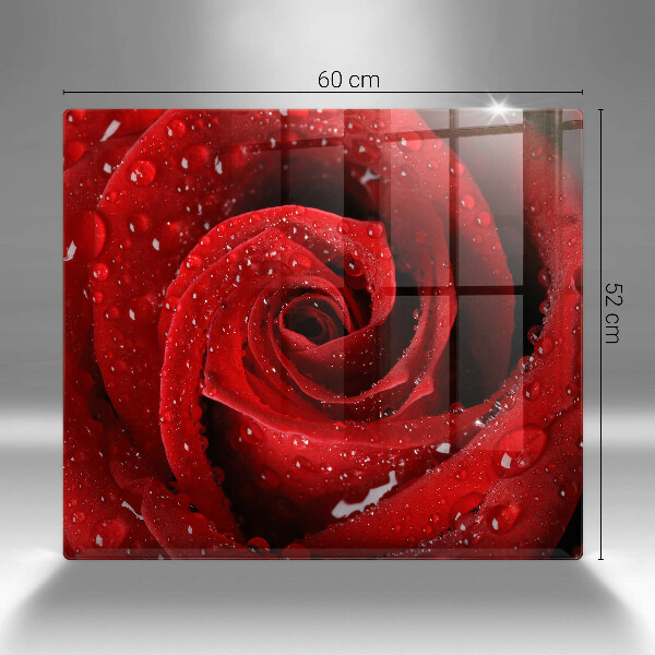 Tocător din sticlă Petale de flori de trandafir